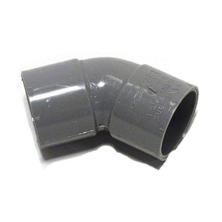 PVC bocht 45 graden 2x lijmmof 32mm