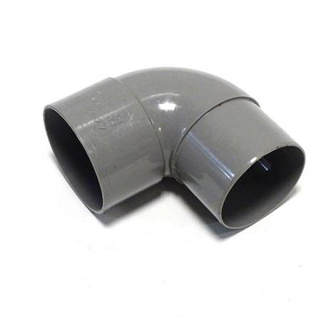 PVC bocht 90 graden lijmmof/verjongd spie 70mm