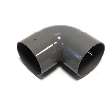 PVC bocht 90 graden 2x lijmmof 75mm