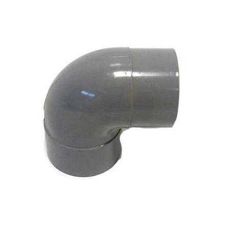 PVC bocht 90 graden lijmmof/spie 75mm