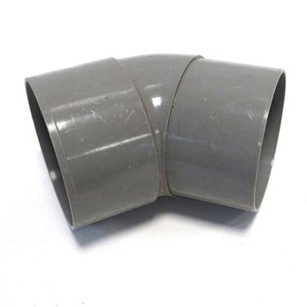 PVC bocht 45 graden manchet/spie 100mm