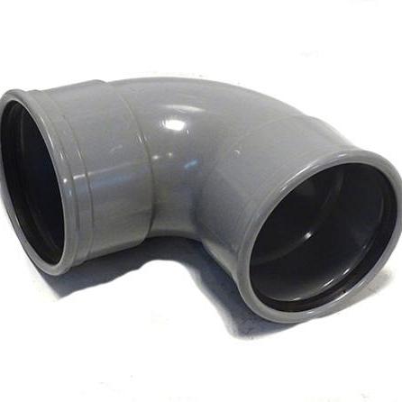 PVC bocht 90 graden 2x manchet 110mm