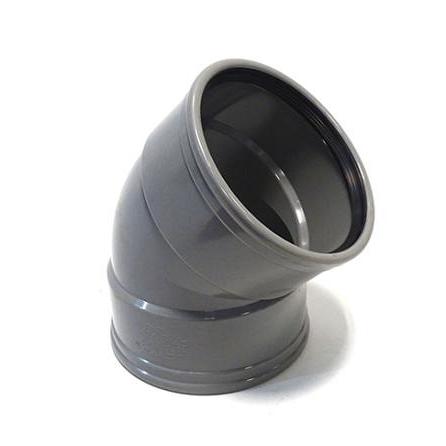 PVC bocht 30 graden 2x manchet 160mm