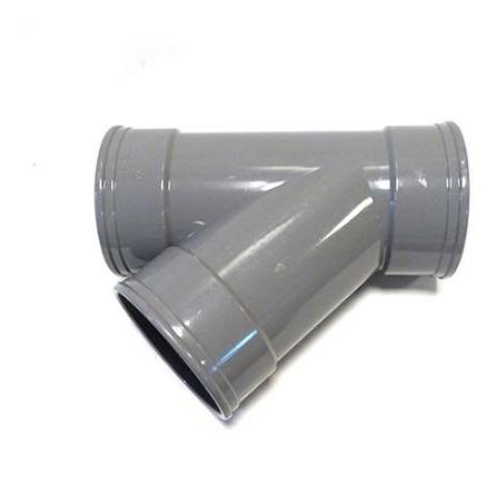 PVC y-stuk 45 graden 3x manchet 160mm