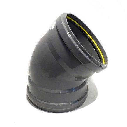 PVC bocht 30 graden 2x manchet 315mm