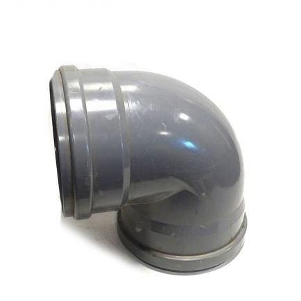 PVC bocht 90 graden 2x manchet 315mm