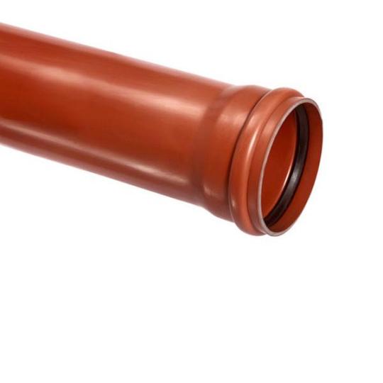 PVC afvoerbuis lengte 5 meter SN8 incl manchet 315mm bruin