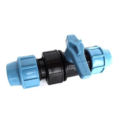 Tyleen kogelkraan PP 2x klem 50mm