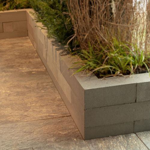 Linia Excellence 15x15x30 cm Grijs/Zwart op=op