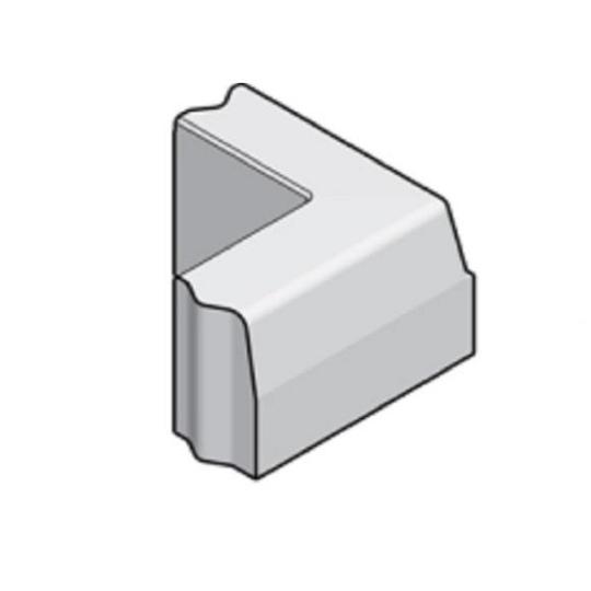 Hoekstuk 13/15x25cm 90 gr. uitw. vb KOMO grijs