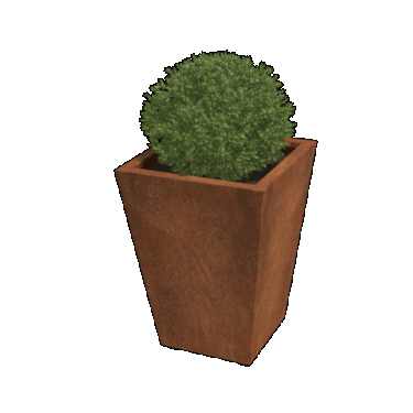 Cortenstaal gelaste plantenbak Cone 60 x 60 x 80 cm