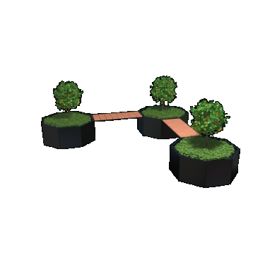 Gepoedercoat staal plantenbak met bankje Vegas Chicago hoekopstelling Antraciet