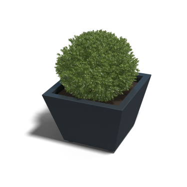 Gepoedercoat staal gelaste plantenbak Cone 60 x 60 x 40 cm Antraciet