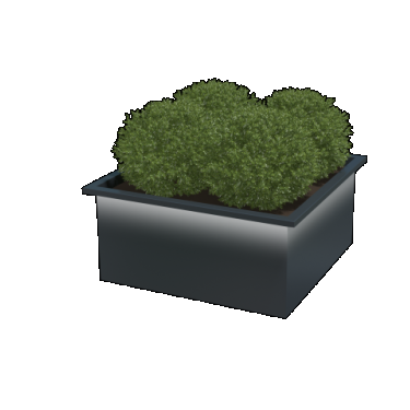 Gepoedercoat staal gelaste plantenbak Alabama met LED 100 x 100 x 50 cm Antraciet