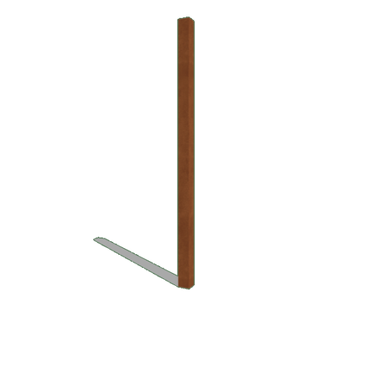 Cortenstaal tuinafscheidingspaal 60 cm