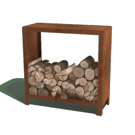 Cortenstaal houtopslag Indiana 100 x 100 x 40 cm