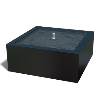 Aluminium watertafel - Lyra - 100 x 100 x 40 cm Inclusief LED-verlichting Antraciet