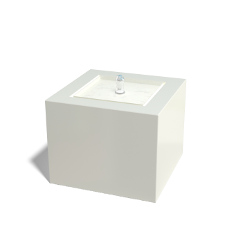 Aluminium watertafel - Lyra - 50 x 50 x 40 cm Inclusief LED-verlichting Wit