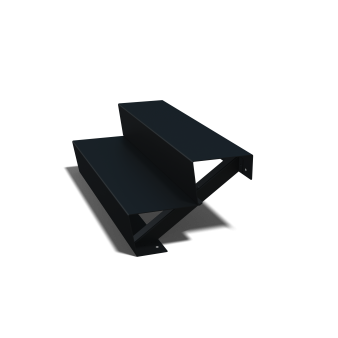 Zwarte trap 2-trede Zwart (breedte 100 cm)