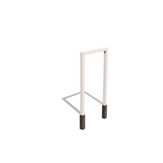 Gepoedercoat staal pergola recht 150 cm inclusief betonpoer Wit