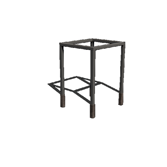 Gepoedercoat staal pergola vierkant opstelling 224 x 200 cm exclusief betonpoer Antraciet