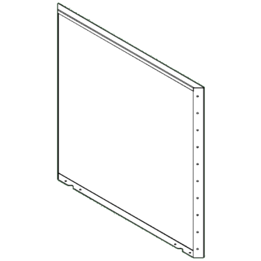 Gepoedercoat staal paneel 100 x 100 cm Antraciet