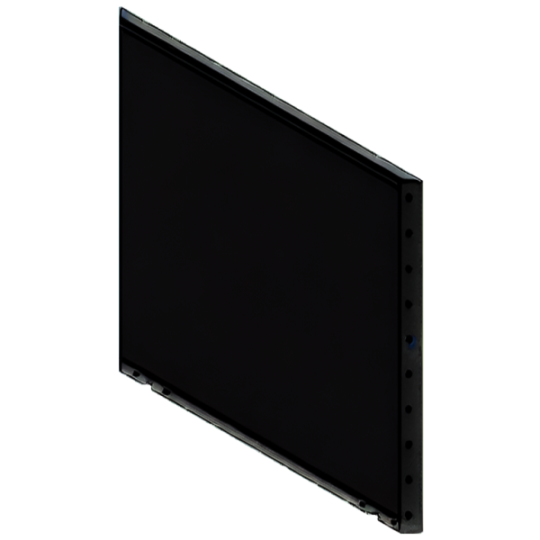 Gepoedercoat staal paneel 100 x 100 cm Zwart