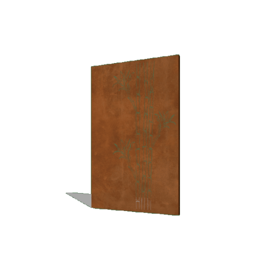Cortenstaal bamboe 60 x 6 x 190 cm