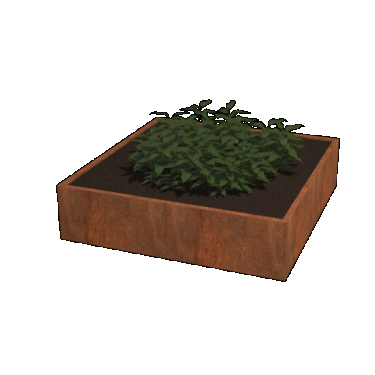 Cortenstaal plantenbak Vierkant xxl 160 x 160 x 30 cm geen bodemplaat