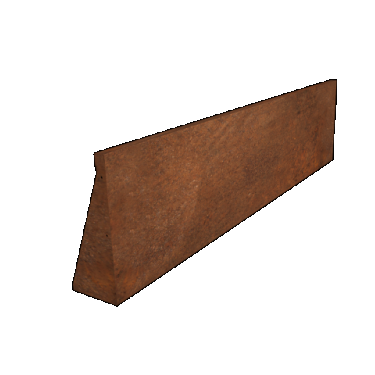Cortenstaal keerwand recht 200 x 50 cm