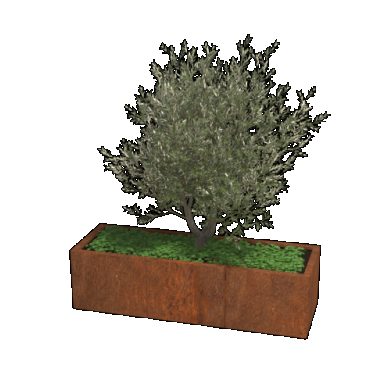 Cortenstaal plantenbak Rechthoek xxl 150 x 50 x 30 cm geen bodemplaat