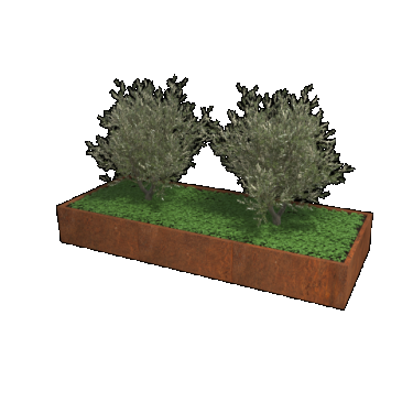 Cortenstaal plantenbak Rechthoek xxl 300 x 120 x 60 cm geen bodemplaat