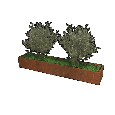 Cortenstaal plantenbak Rechthoek xxl 300 x 60 x 40 cm geen bodemplaat