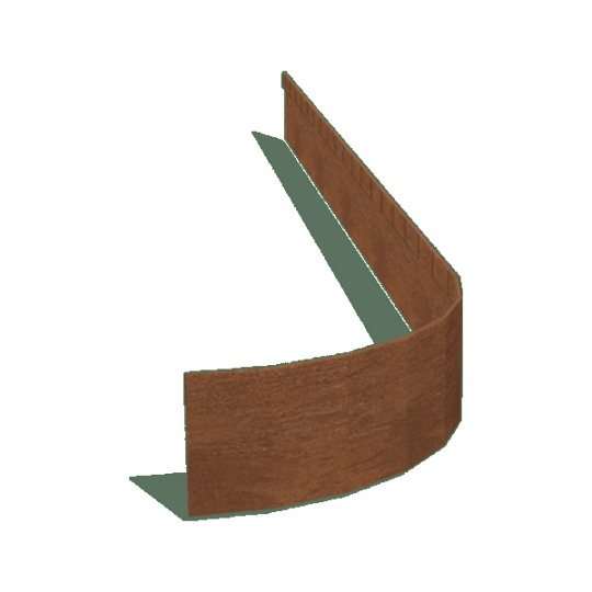 Cortenstaal kantopsluiting FLEX geplet 13 cm (lengte 150 cm)