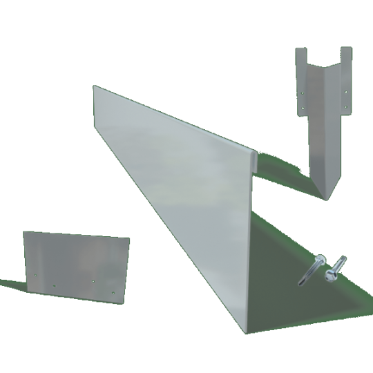 Verzinkt staal kantopsluiting geplet 13 cm complete set per 15 meter