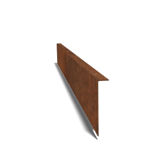 Cortenstaal kantopsluiting gezet 12 cm (lengte 150 cm)