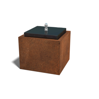 Cortenstaal waterornament - Orin - 50 x 50 x 40 cm Exclusief LED-verlichting