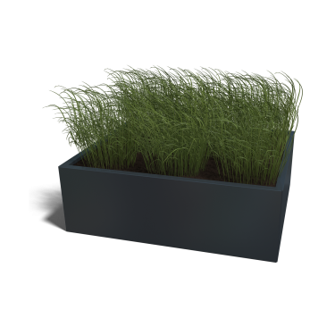 Gepoedercoat staal plantenbak Rechthoek 100 x 120 x 30 cm geen bodemplaat Antraciet