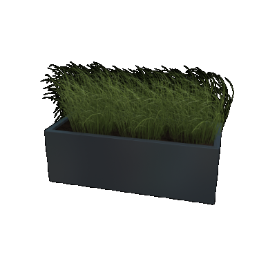 Gepoedercoat staal plantenbak Rechthoek 40 x 120 x 80 cm met bodemplaat Antraciet