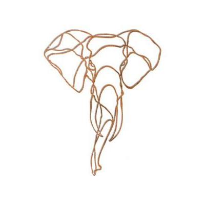 Cortenstaal wanddecoratie Elephant 1.0 Small