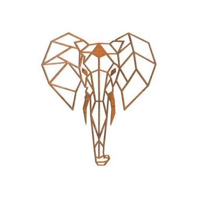 Cortenstaal wanddecoratie Elephant 2.0 Small