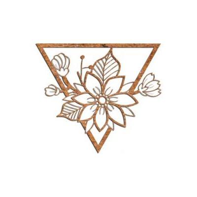 Cortenstaal wanddecoratie Flower 1.0 Large