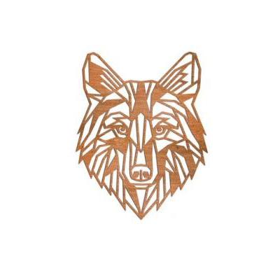 Cortenstaal wanddecoratie Wolf 1.0 Large