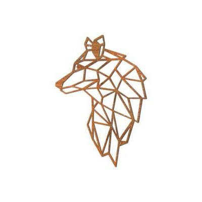 Cortenstaal wanddecoratie Wolf 2.0 Large