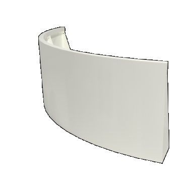 Gepoedercoat staal keerwand buitenbocht 50 x 50 x 60 cm Wit