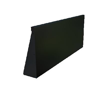 Gepoedercoat staal keerwand recht 100 x 60 cm  Zwart