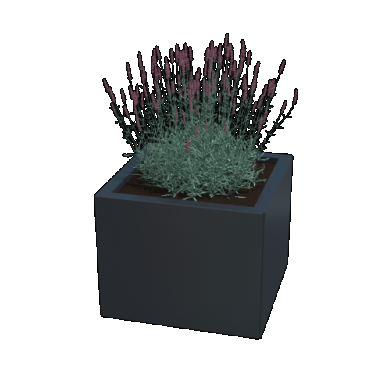 Gepoedercoat staal plantenbak Vierkant 40 x 40 x 80 cm met bodemplaat Antraciet