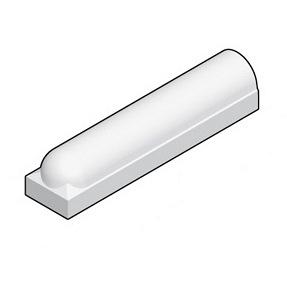 Parkeer of stootbanden 1x rond grijs 20x25x100