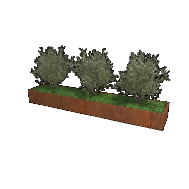Cortenstaal plantenbak Rechthoek xxl 400 x 80 x 40 cm geen bodemplaat