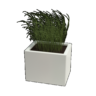 Gepoedercoat staal plantenbak Rechthoek xxl 200 x 100 x 30 cm geen bodemplaat Wit